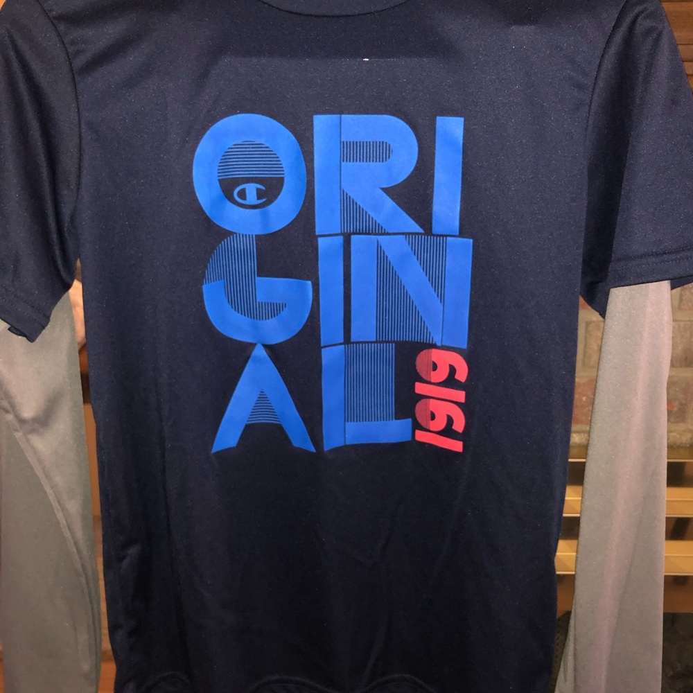 Original champions long sleeve youth shirt.